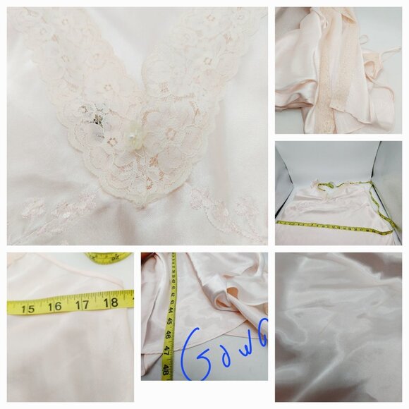 Mazzini Nightgown Size Small Lingerie Negligée Light Pink Gown & Robe READ - Picture 9 of 16